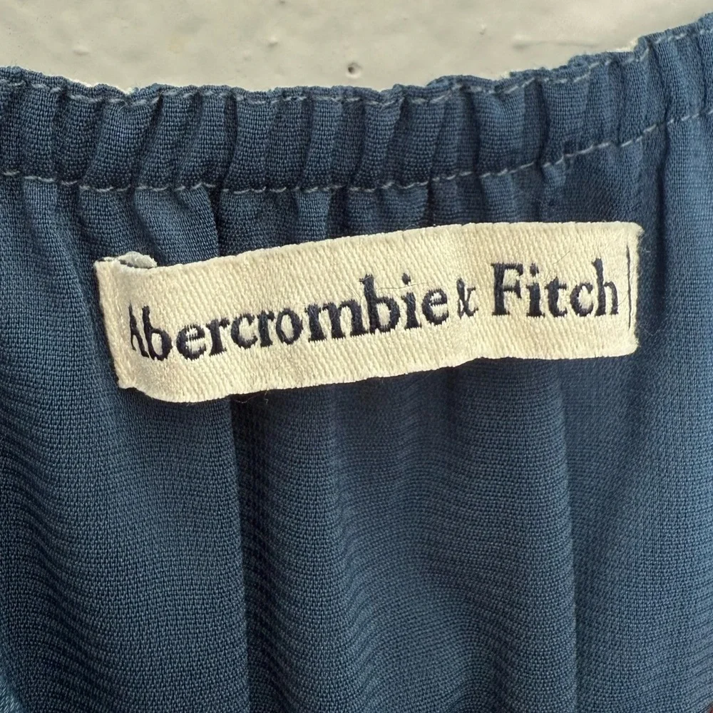 Abercrombie & Fitch Maxi Floral Dress‎ Navy Vacation Resortwear Cruise Wedding S